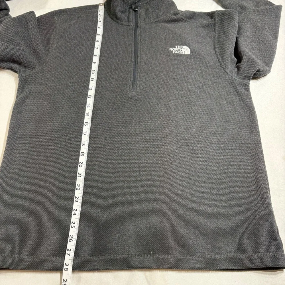 The North Face Pullover Mens Large Gray 1/4 Zip Textured Fleece NF0A3YR10C5